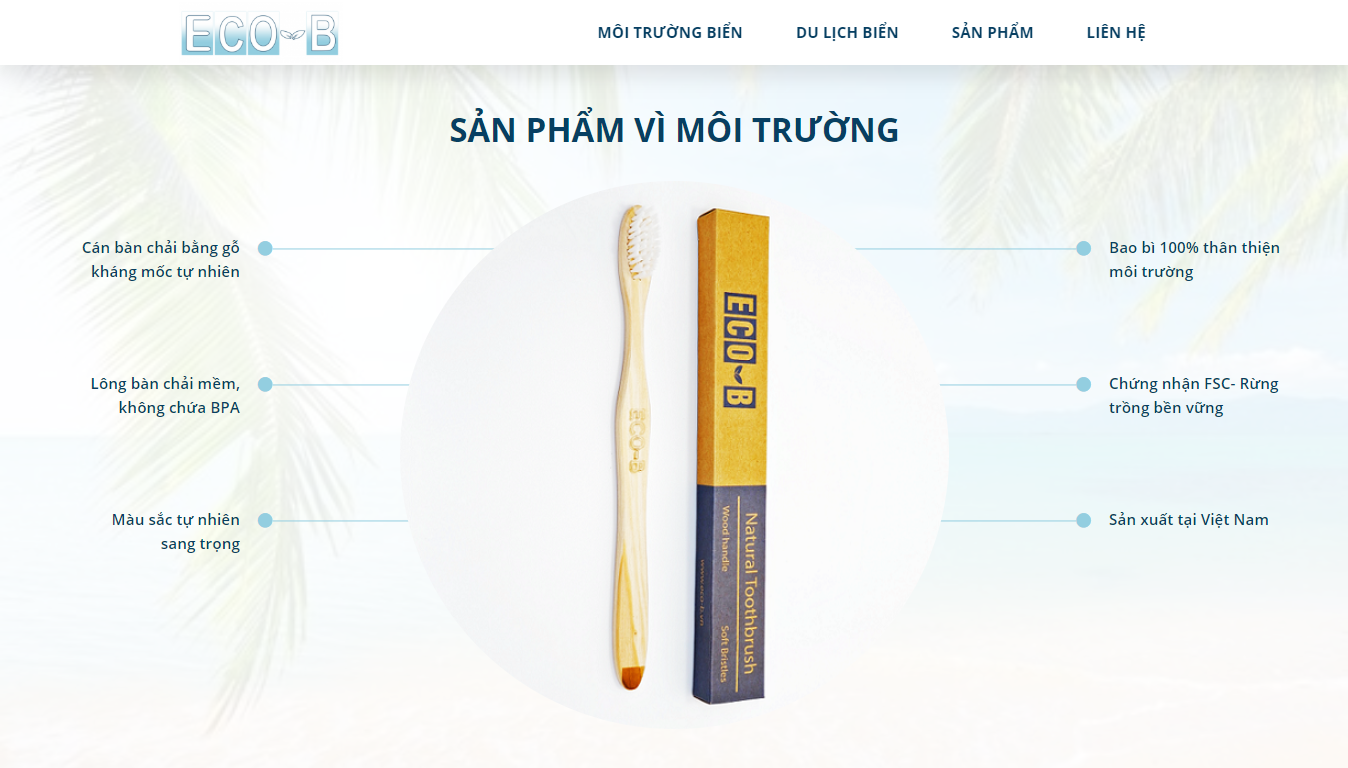 Mẫu website bán sản phẩm thân thiện môi trường